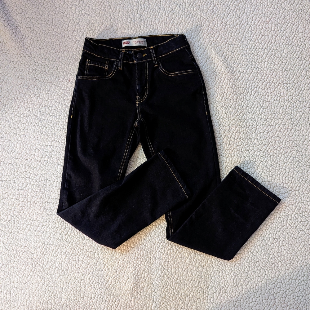 NWOT Boy's Levi's Performance 511 Slim Jeans- Dark Rinse, Size 12 Regular
